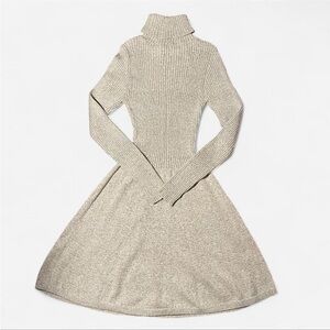 Abercrombie & Fitch Gray Turtleneck Long Sleeve Knit Sweater Dress